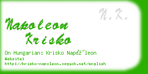 napoleon krisko business card